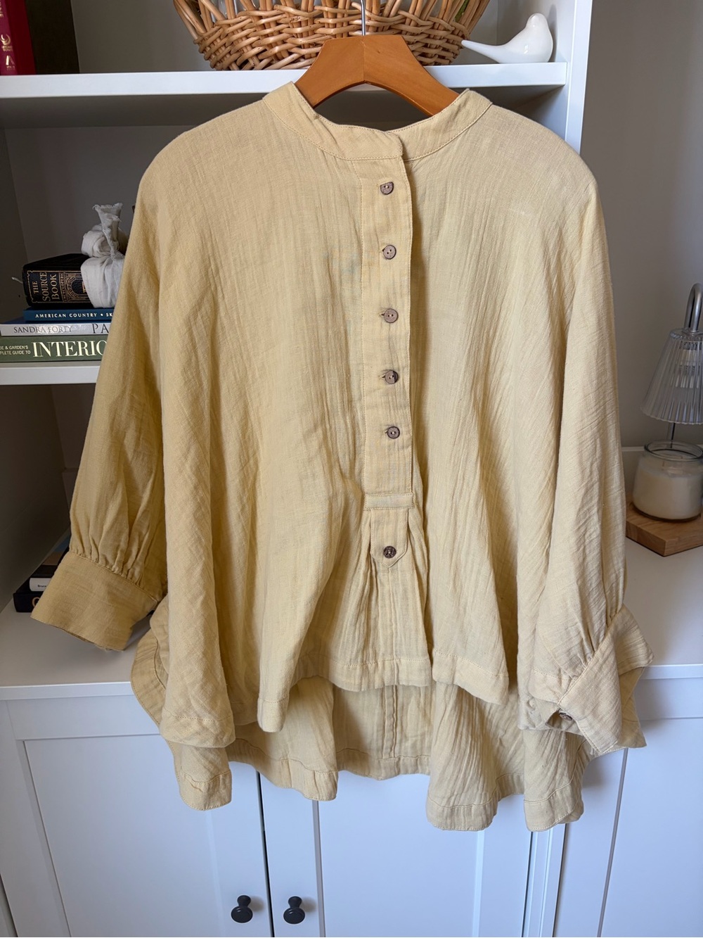 Free people Easy Does It Light Yellow Top